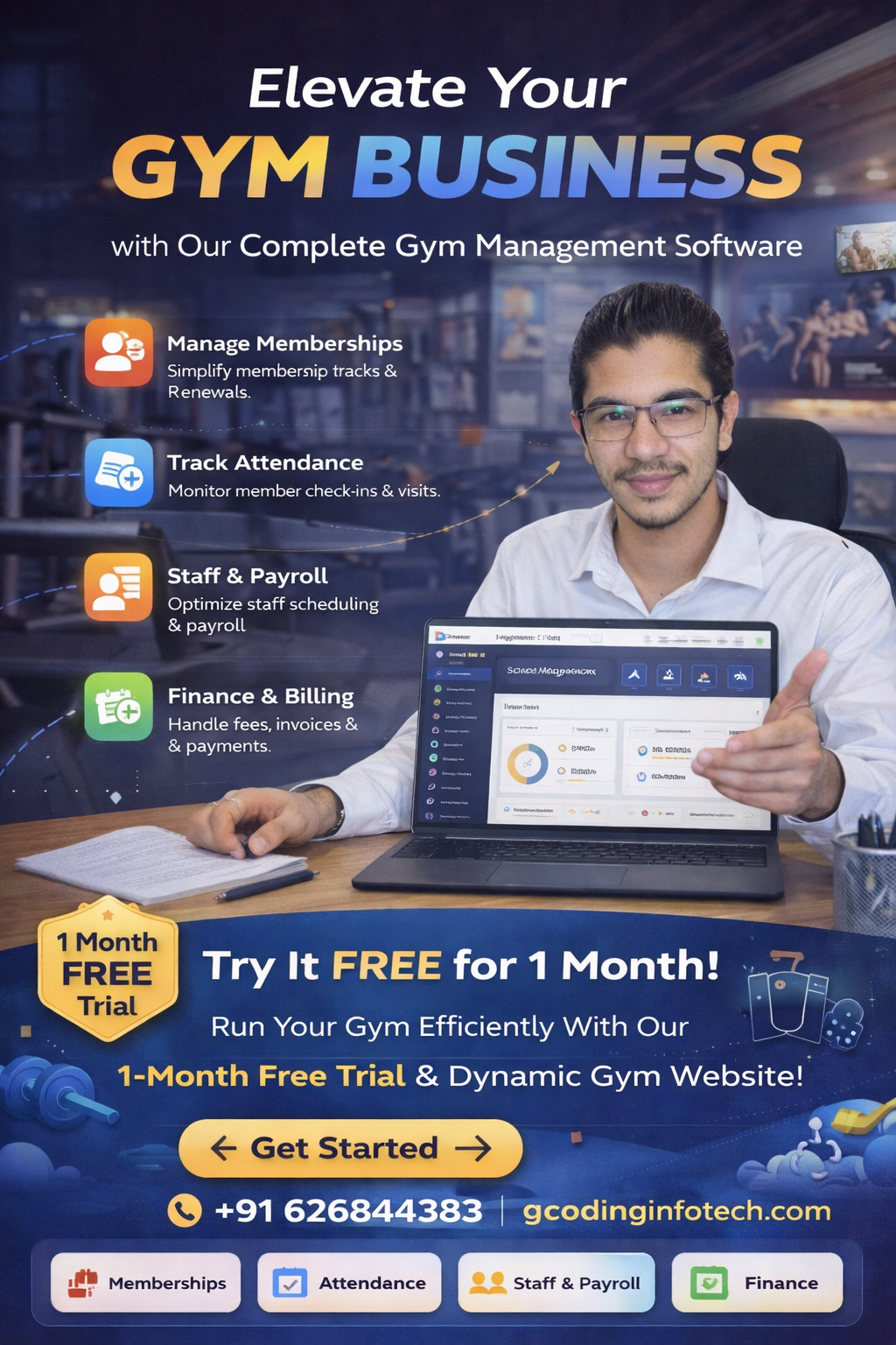 All-in-One Gym ERP for Membership & Accounting